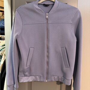 Topshop lilac purple neoprene bomber jacket size 6